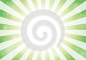 Green radial background light vector