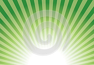 Green radial background light vector