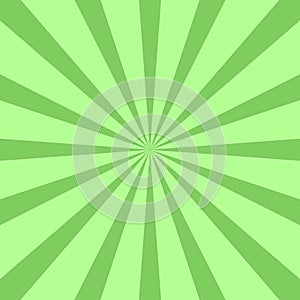 Green radial background, poster design template, vector illustration