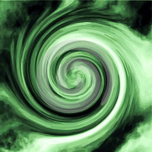 Green Radial Swirl