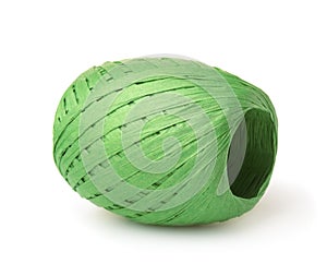 Green raffia paper ribbon roll photo