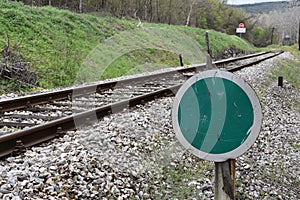 Green Railroad sign
