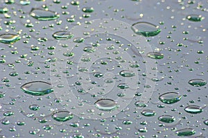 Green rain drops abstract background