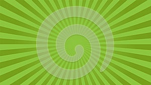 Green ray background. Vintage abstract texture. Retro starburst, sun beam. Halftone color. Light burst. Bright shine