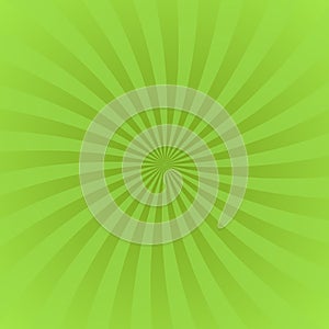 Green ray background. Vintage abstract texture. Retro starburst, sun beam. Halftone color. Light burst. Bright shine