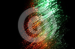 Green rays explosion and red