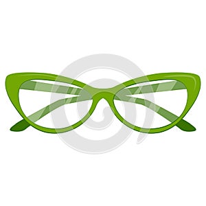 Green reading glasses