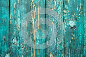 Green Real Wood Texture Background. Vintage and Old