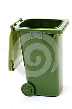 Green recycle bin