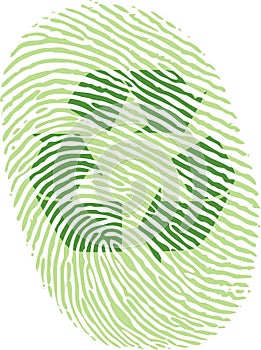 Green recycle fingerprint