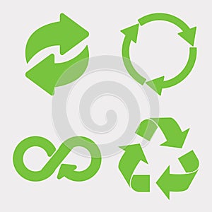 Green recycle icon