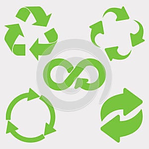 Green recycle icon