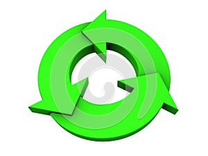 Green recycle logo