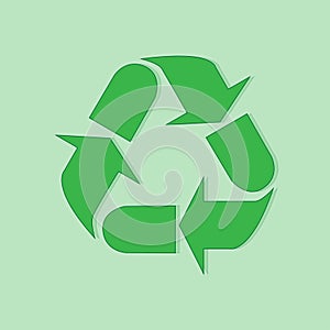 Green Recycle Logo Design Vector