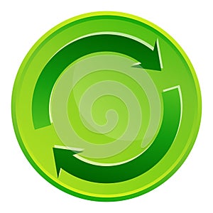 Green recycle sign eco design