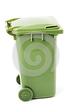 Green recycling bin