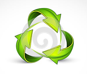 Green recycling symbol