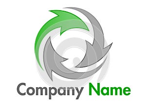 Green Recycling Vector Company Logo
