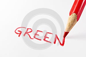 Green in red