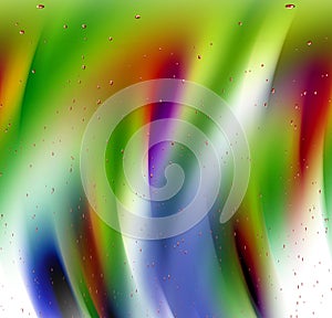 Green red background and spheres. Colorful image