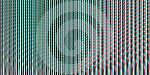 Green red blue striped fresnel lens pattern. Spotlight glass art texture. Projector lens background creative. Searchlight screen