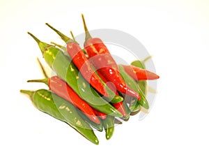 Green and Red Chillies