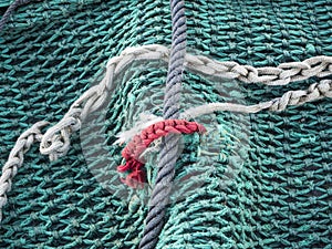 Green and red fishnet