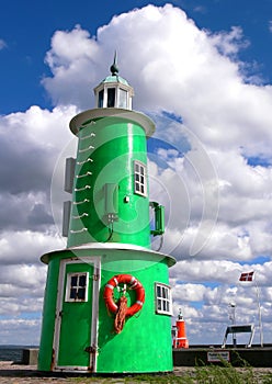 Green and Red Lighthouses