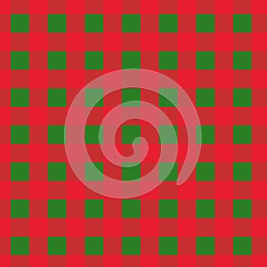 Green and red plaid pattern