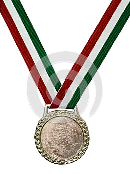 Green & Red Ribbon Medallion