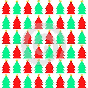 green red simple christmas tree pattern background, geometric shape