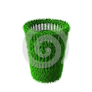 Green rendered recycle bin