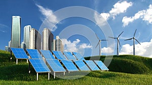 Green renewable sustainable Energy Concept