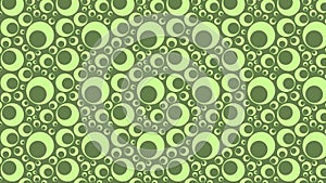Green Retro Circles Background Pattern