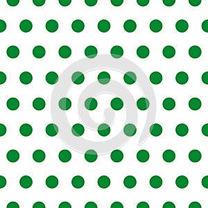 Green retro Polka dot pattern on white background