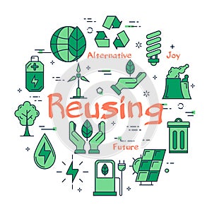 Green reusing eco concept photo