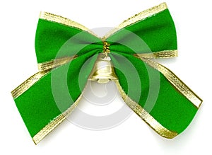 Green ribbon and bell