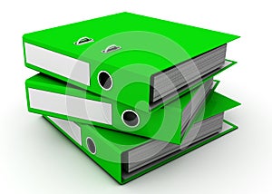 Green ring binders