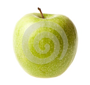 Green ripe apple isolated