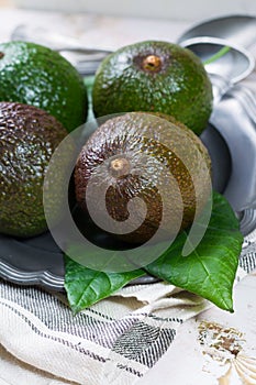 Green ripe avocado from organic avocado plantation - healthy foo