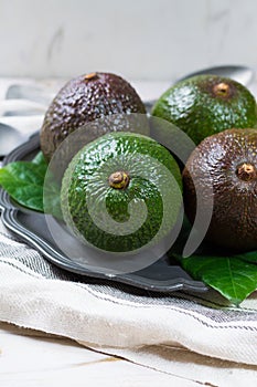 Green ripe avocado from organic avocado plantation - healthy foo