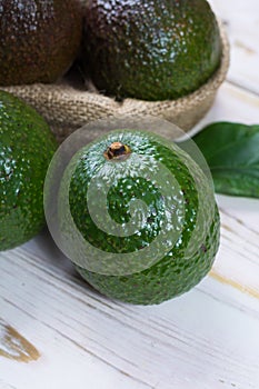 Green ripe avocado from organic avocado plantation - healthy foo