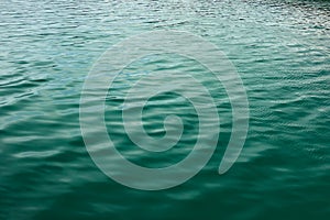 Green rippled water surface