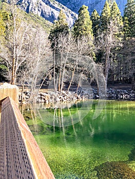Green River from Swinging Bridge in Yosemite National Park