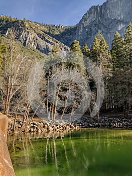 Green River from Swinging Bridge in Yosemite National Park