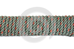 Green rope on white background