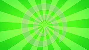 Green Rotating Sunburst Retro Background
