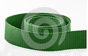 Green rough textured nylon fabric belt