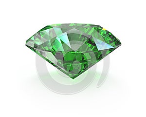 Green round cut emerald