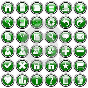 Green Round Web Buttons [1]